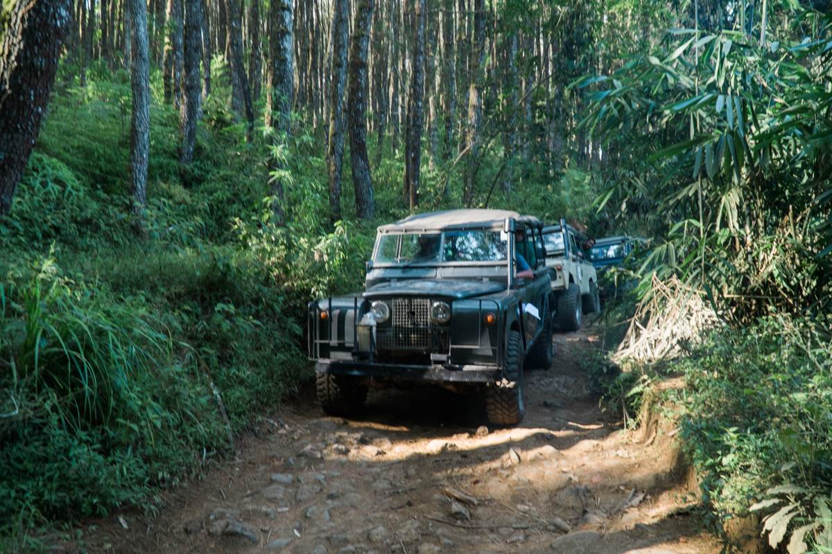 Offroad Land Rover di jalur hutan Cikole Lembang 2